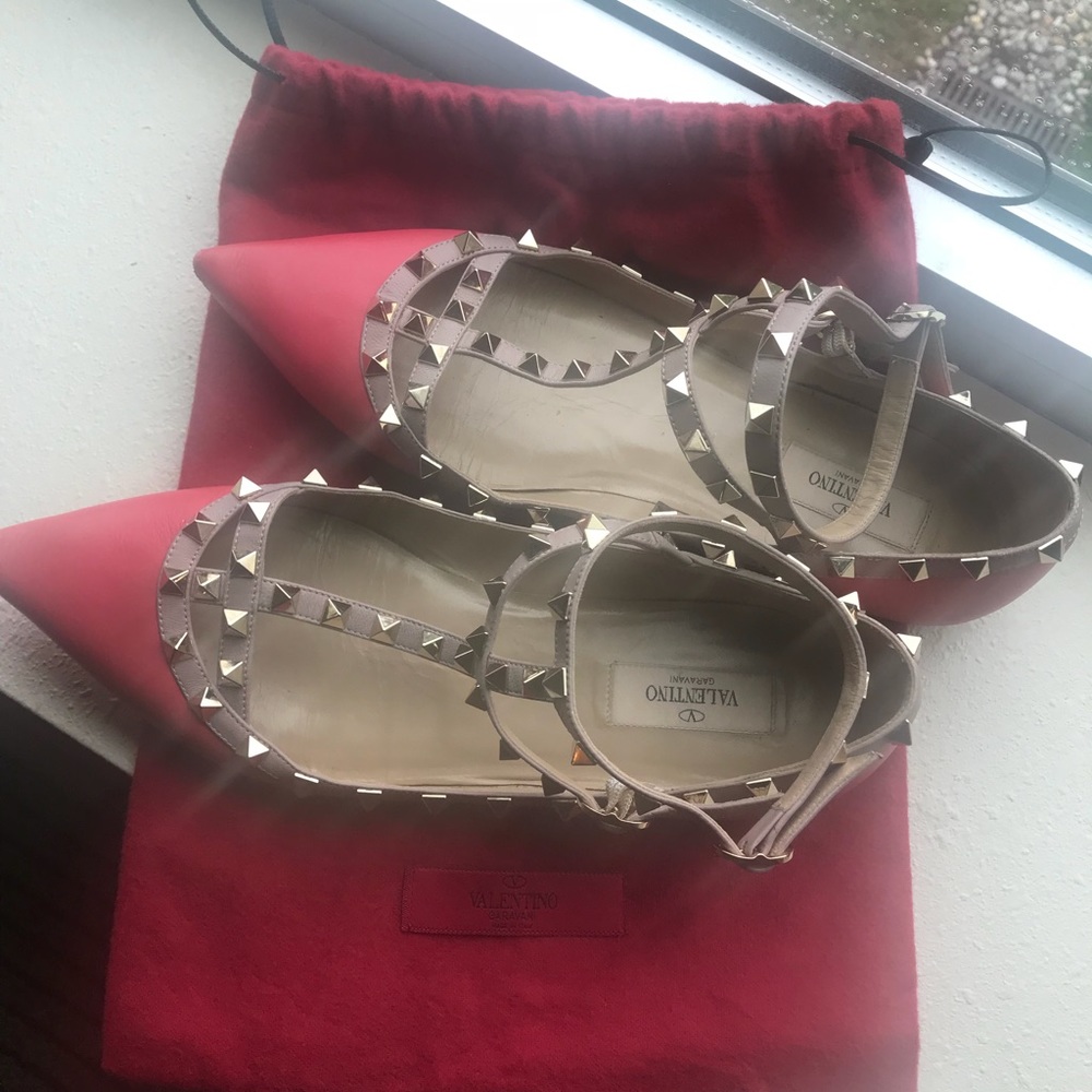 Valentino Rockstud caged flats